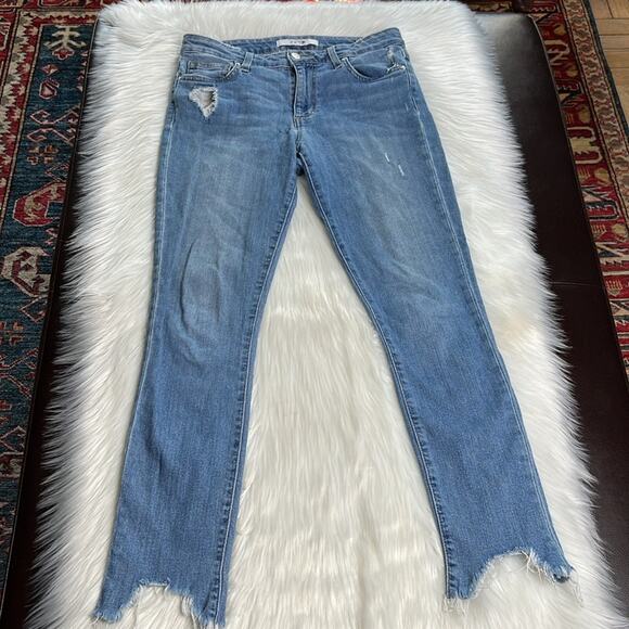 Joe’s Skinny Raw Asymmetrical Hem Jeans - Picture 1 of 7